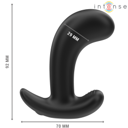 Intense - Chandler Anal Plug 10 Vibrations Noir Télécommande